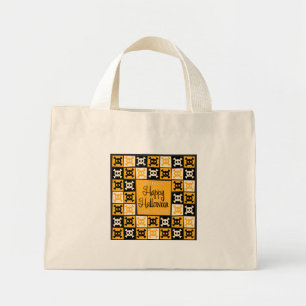 Bolsa Tote Mini Mosaico do crânio das bruxas