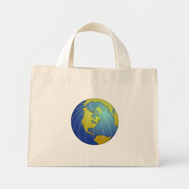 Bolsa Tote Mini Mundo Terra (Frente)