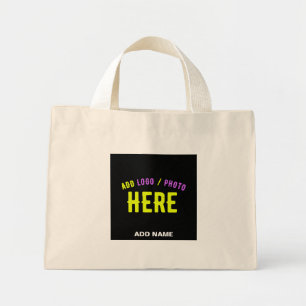 BOLSA TOTE MINI NA MODA MODERNO PERSONALIZÁVEL NEGRO VERIFICADO CO