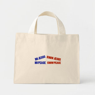 Bolsa Tote Mini Não Jesus Não Sabe Paz Jesus Sabe Paz