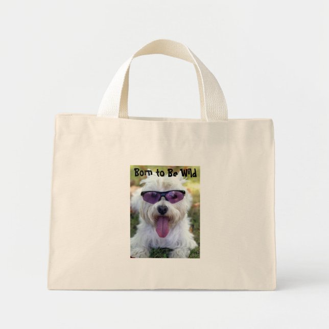 Bolsa Tote Mini Nascer de ser um saco selvagem (Frente)