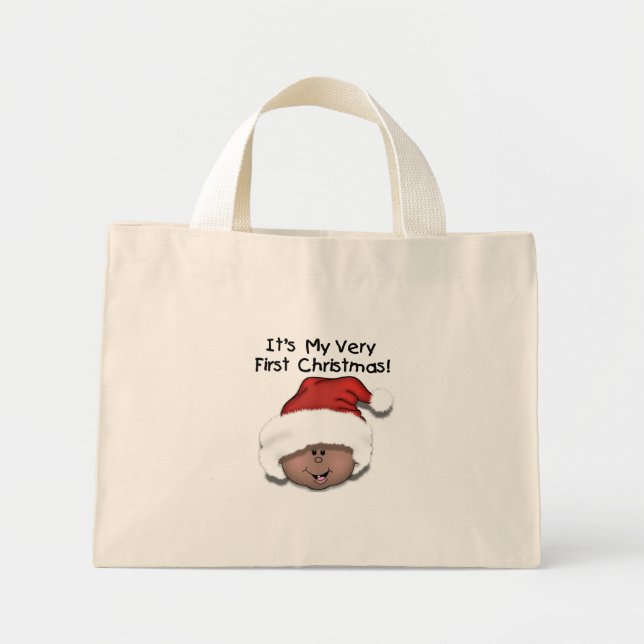 Bolsa Tote Mini Natal do afro-americano Baby 1rua (Frente)