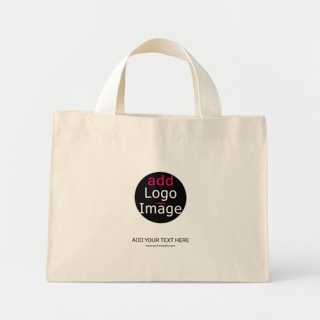 Bolsa Tote Mini Negócios personalizáveis modernos e modernos (Frente)