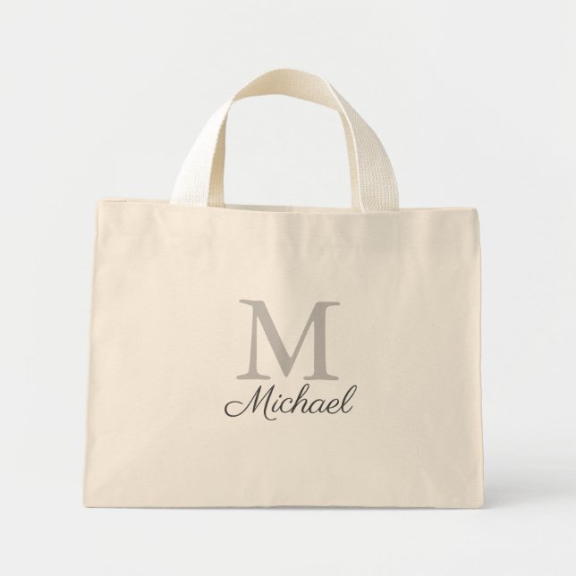 Bolsa Tote Mini Névoa monograma (Frente)