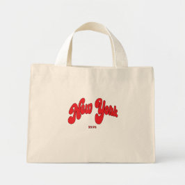 Bolsa Tote Mini New-York 1898 Red Arc Logo Typography