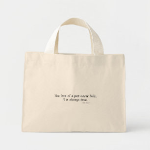 Bolsa Tote Mini O amor de um animal de estimação (apenas palavras)