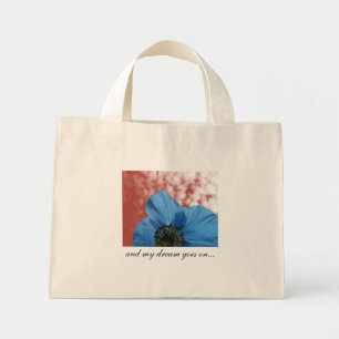 Bolsa Tote Mini O sonho de BPOPPY AZUL fica vermelho