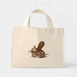 Bolsa Tote Mini Octopus Holding Chemistry Flask Steampunk Science