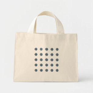 Bolsa Tote Mini Olhos de Bolinhas Azul do Halloween