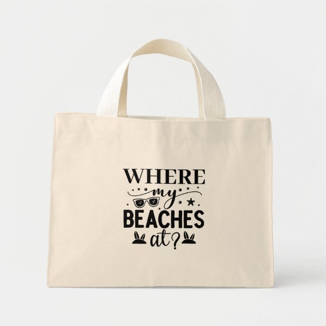 Bolsa Tote Mini Onde Minhas Praias   (Frente)