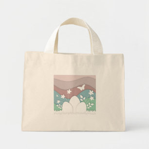 Bolsa Tote Mini Ovos de páscoa caçam papel cortado primavera