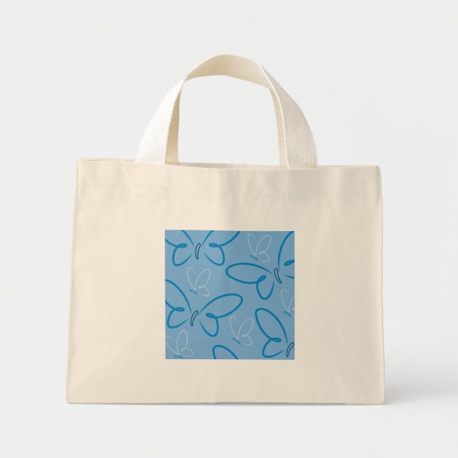 Bolsa Tote Mini Padrão da borboleta (Frente)