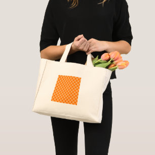 Bolsa Tote Mini Painéis de controle de combinação laranja por Shir