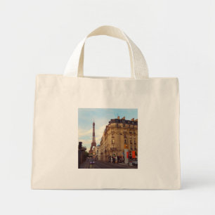 Bolsa Tote Mini Paris. França. Flor Eiffel.
