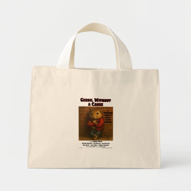 Bolsa Tote Mini Paródia do Filme Gerbil Without a Cause (Frente)