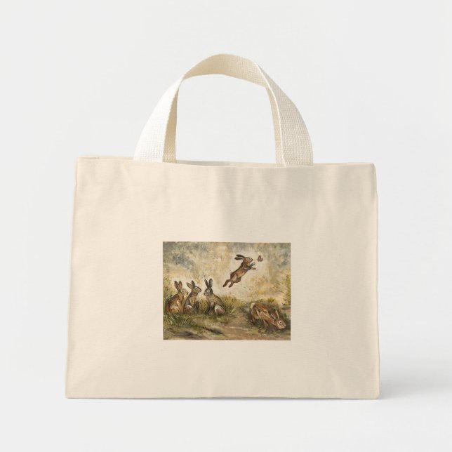 Bolsa Tote Mini Partida Alegre das Lebres no Prado  (Frente)