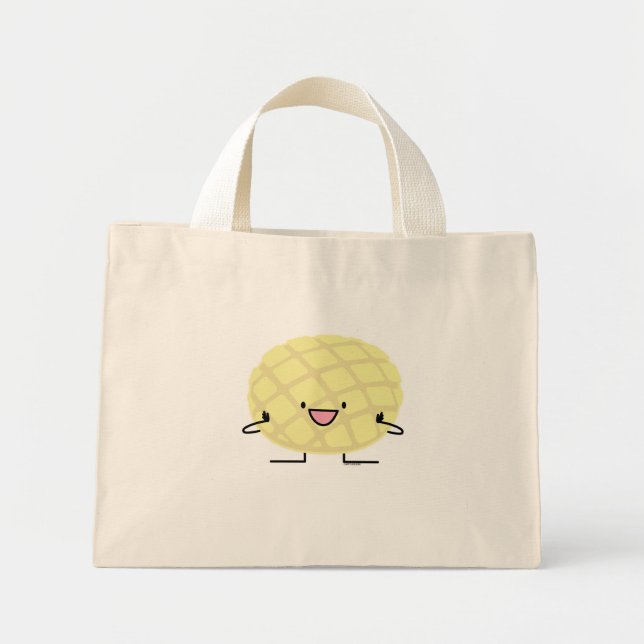 Bolsa Tote Mini Patisseriado de pão doce Melon Pan Japonês Concha (Frente)