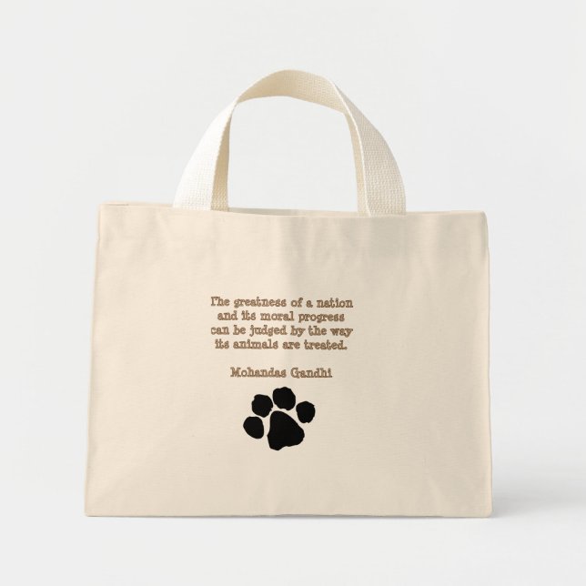 Bolsa Tote Mini PawPrintGhandi (Frente)