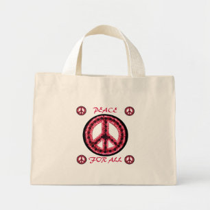 Bolsa Tote Mini paz vermelha para todos os sacos