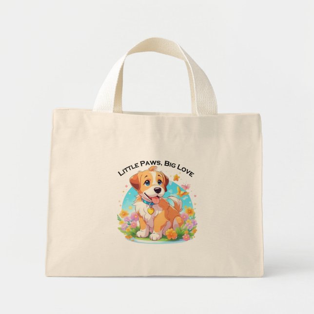 Bolsa Tote Mini Pequenas Patas Bonitas Grande Amor (Frente)