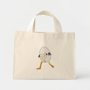 Bolsa Tote Mini Personagem de Ovo Excêntrico RG & RA Design Fofo