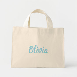 Bolsa Tote Mini Personalized Script Name Tote Bag