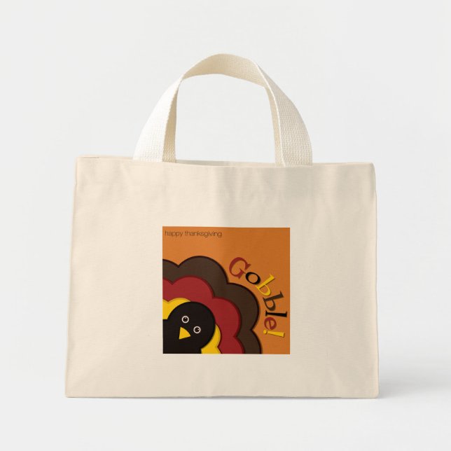 Bolsa Tote Mini Peru de ação de graças (Frente)