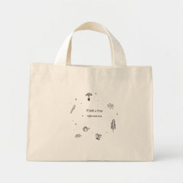 Bolsa Tote Mini Plante de uma árvore de reflorestamento design Min