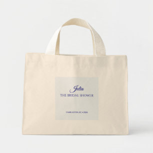 Bolsa Tote Mini Pó Azul Chic Minimalista Roteiro Futuro Sra.