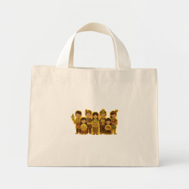 Bolsa Tote Mini Povo Bunian/Sebabah (Frente)