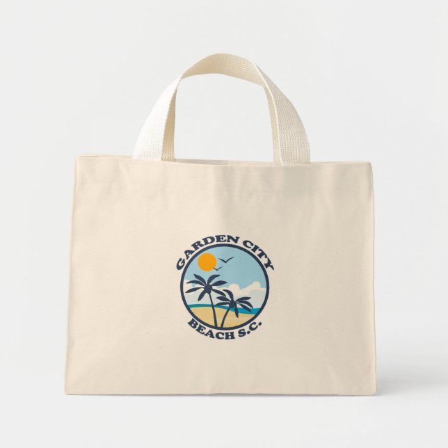 Bolsa Tote Mini Praia da Cidade do Jardim. (Frente)