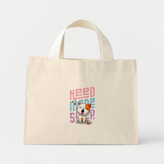 Bolsa Tote Mini Precisa de mais latência | Engraçada expressão de  (Frente)