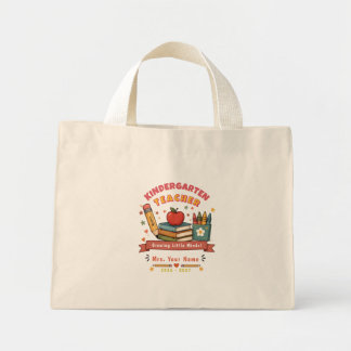 Bolsa Tote Mini Presente Personalizado Fofo Retro para Professor d