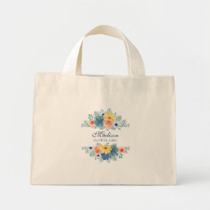 Bolsa Tote Mini Primavera Floral Modern Personalizado Nome Casam