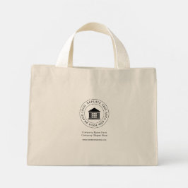 Bolsa Tote Mini Promocional de logotipo de empresa simples e minim