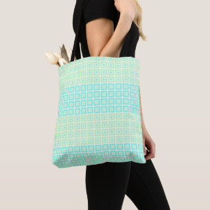 Bolsa Tote Mini Quadrados Em Quadrados Minúscula Spearmint