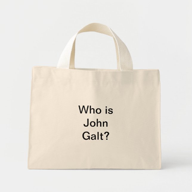 Bolsa Tote Mini Quem é John Galt?Bolsa (Frente)
