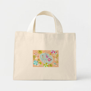 Bolsa Tote Mini Raparigas Bikini e caras jogando piscina de nataçã