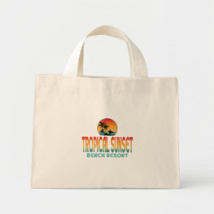 BOLSA TOTE MINI RESORT DE PRAIA DO PÔR DO SOL TROPICAL VERÃO SURFE