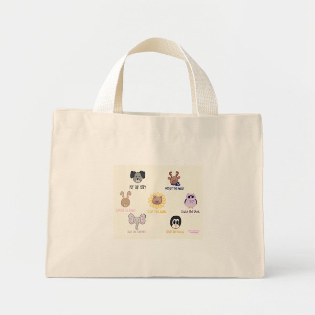 Bolsa Tote Mini Saca Keiki - Ani-friendimals divertida (Frente)