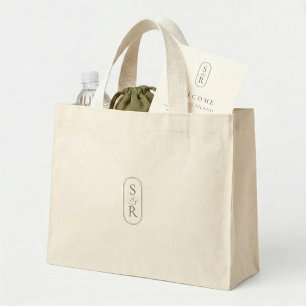 Bolsa Tote Mini Saco de Boas-Vindas de Casamento Personalizado com