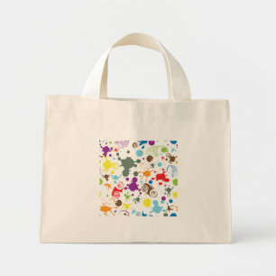 Bolsa Tote Mini Saco de Compras de Arte com respingos de tinta em
