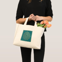 Saco de compras de geometria sagrada turquesa