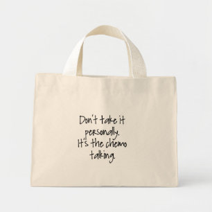 Bolsa Tote Mini Saco de conversa de quimio