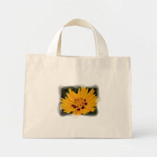 Bolsa Tote Mini Saco de flores amarelas