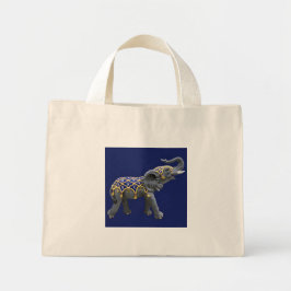 Bolsa Tote Mini Saco de Foto de Elefante Animal de Carrusel