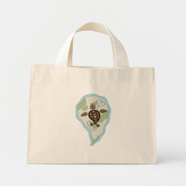 Bolsa Tote Mini Saco de mão Callie a Tartaruga Marinha (Frente)