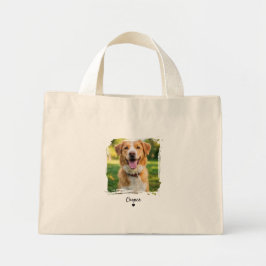 Bolsa Tote Mini Saco de Mão com Foto Personalizada de Cachorro - A
