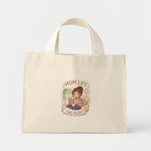 Bolsa Tote Mini Saco de mão da vida de mãe sem sono
