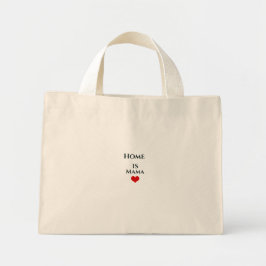 Bolsa Tote Mini Saco de mão Inspirador Casa é Mamãe